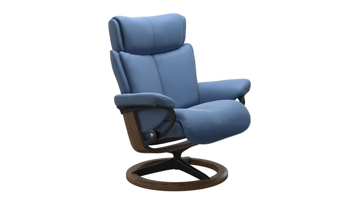 Stressless Magic with Signature Base in Batick Lazuli Blue Leather